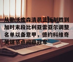 MK体育-包含从勒沃库森清晨篮板制胜到加时末段比利亚雷亚尔调整名单以备意甲，德约科维奇关键节点问鼎冠军的词条